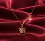 925 Sterling Silver Butterfly Shape Pendant Necklace with Adjustable Length